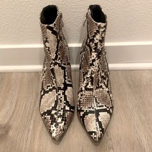 JustFab Natural Snake Boots